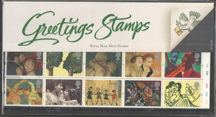 (image for) 1995 Cyl W4 W2 W3 W2 W3 Artists Greetings Booklet Pane Presentation Pack G4 - KX7 / DB13(8) - Click Image to Close